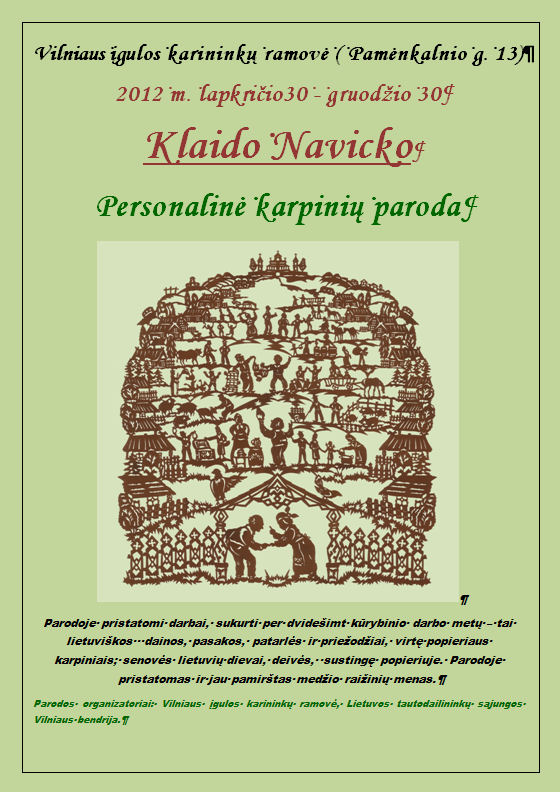 Klaido Navicko jubiliejinė paroda Klaido Navicko jubiliejinė paroda